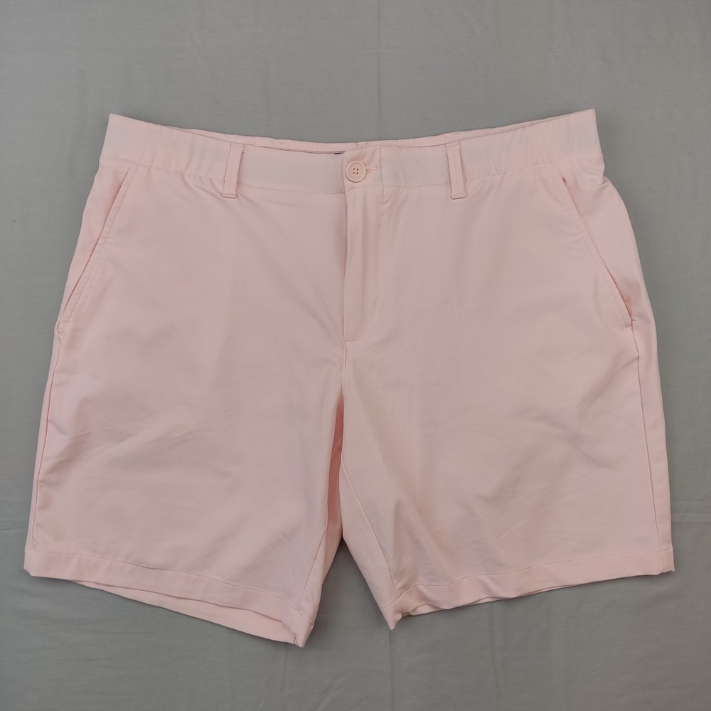 Under Armour Shorts Mens 40 Pink Golf Performance Flat Front Stretch Lightweight